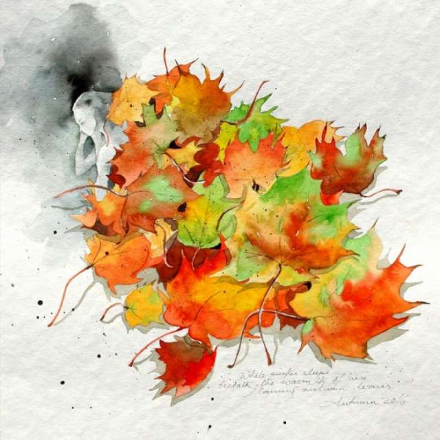 Expressing Love For Autumn In Paintings - PHOTOS